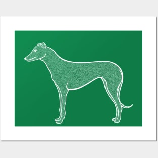 Greyhound Dog - greyhound lovers hand drawn dog design Posters and Art